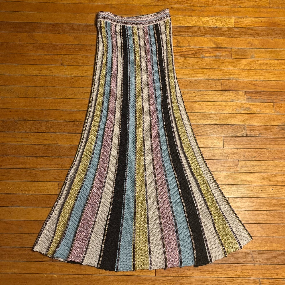 Missoni Multi-Color Knitted Midi Skirt Size 40